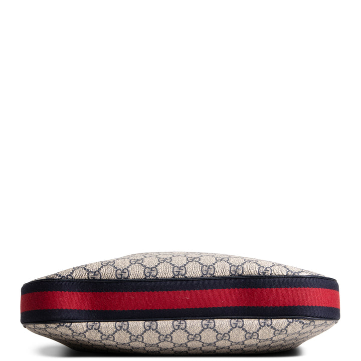 GUCCI GG Supreme Large Attache Shoulder Bag - Navy
