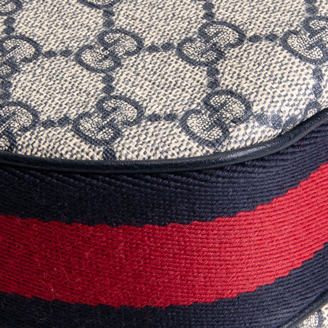 GUCCI GG Supreme Large Attache Shoulder Bag - Navy