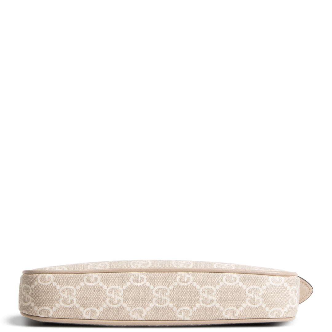 GUCCI GG Supreme Mini Ophidia Shoulder Bag - Beige & White