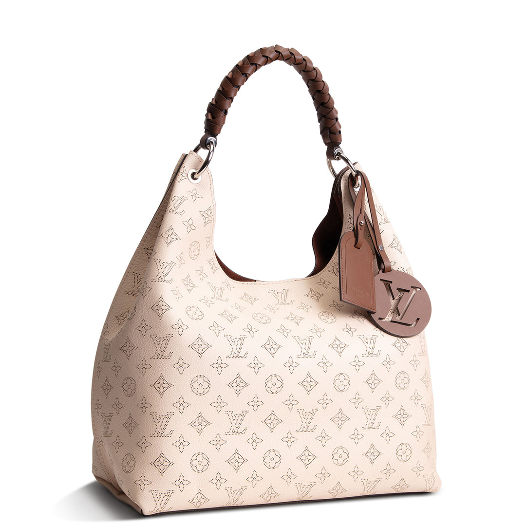 LOUIS VUITTON Monogram Mahina Carmel Hobo - Creme