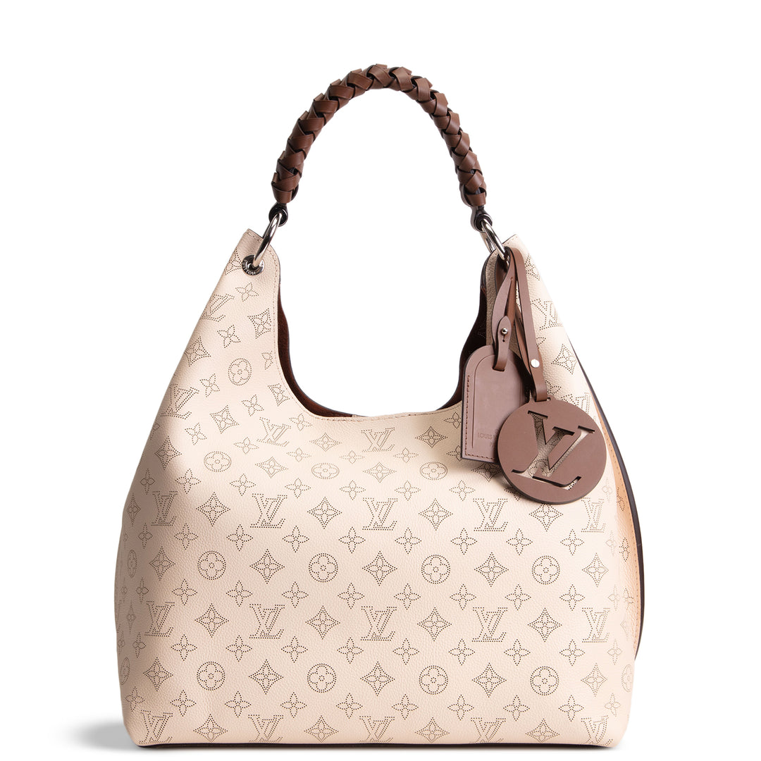 LOUIS VUITTON Monogram Mahina Carmel Hobo - Creme