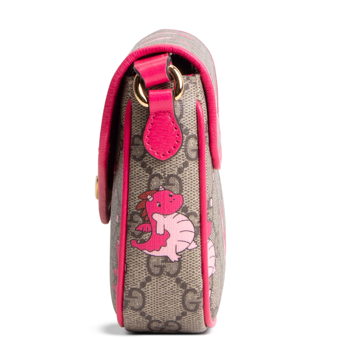 GUCCI GG Supreme "Year of The Dragon" Crossbody - Pink