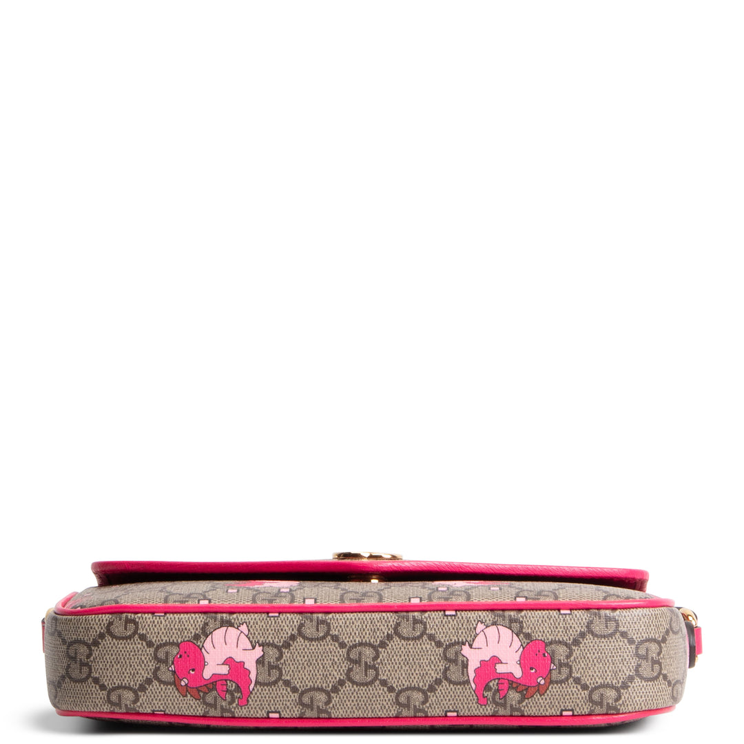 GUCCI GG Supreme "Year of The Dragon" Crossbody - Pink