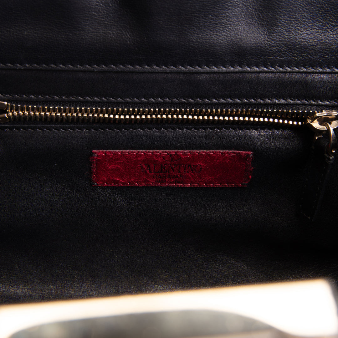 VALENTINO Rockstud Top Handle Bag - Black OUTLET FINAL SALE