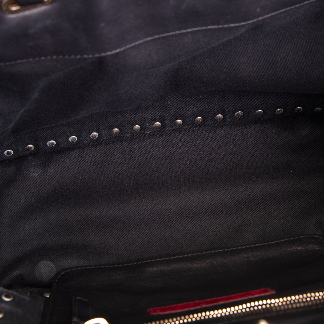 VALENTINO Rockstud Top Handle Bag - Black OUTLET FINAL SALE