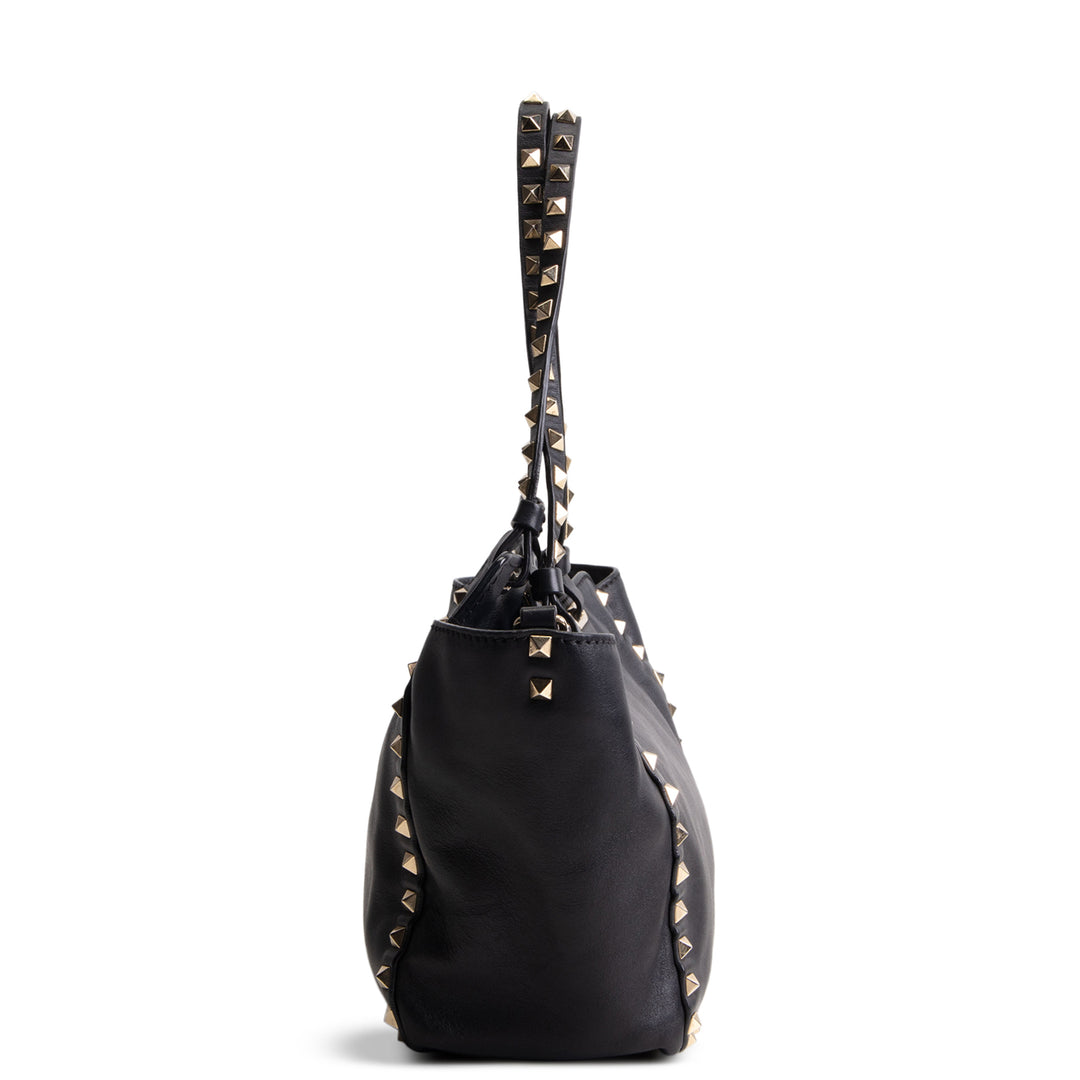 VALENTINO Rockstud Top Handle Bag - Black OUTLET FINAL SALE