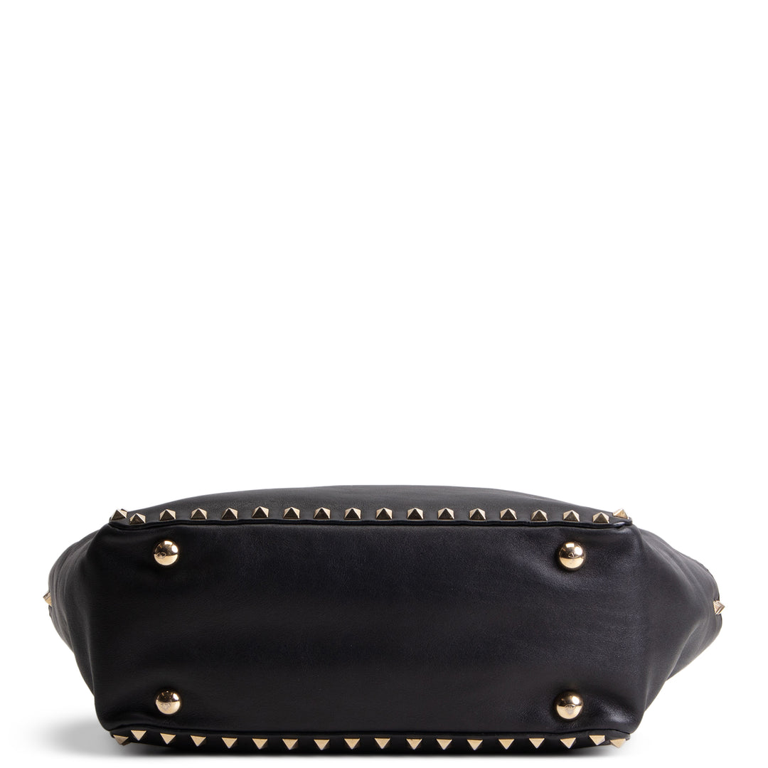 VALENTINO Rockstud Top Handle Bag - Black OUTLET FINAL SALE