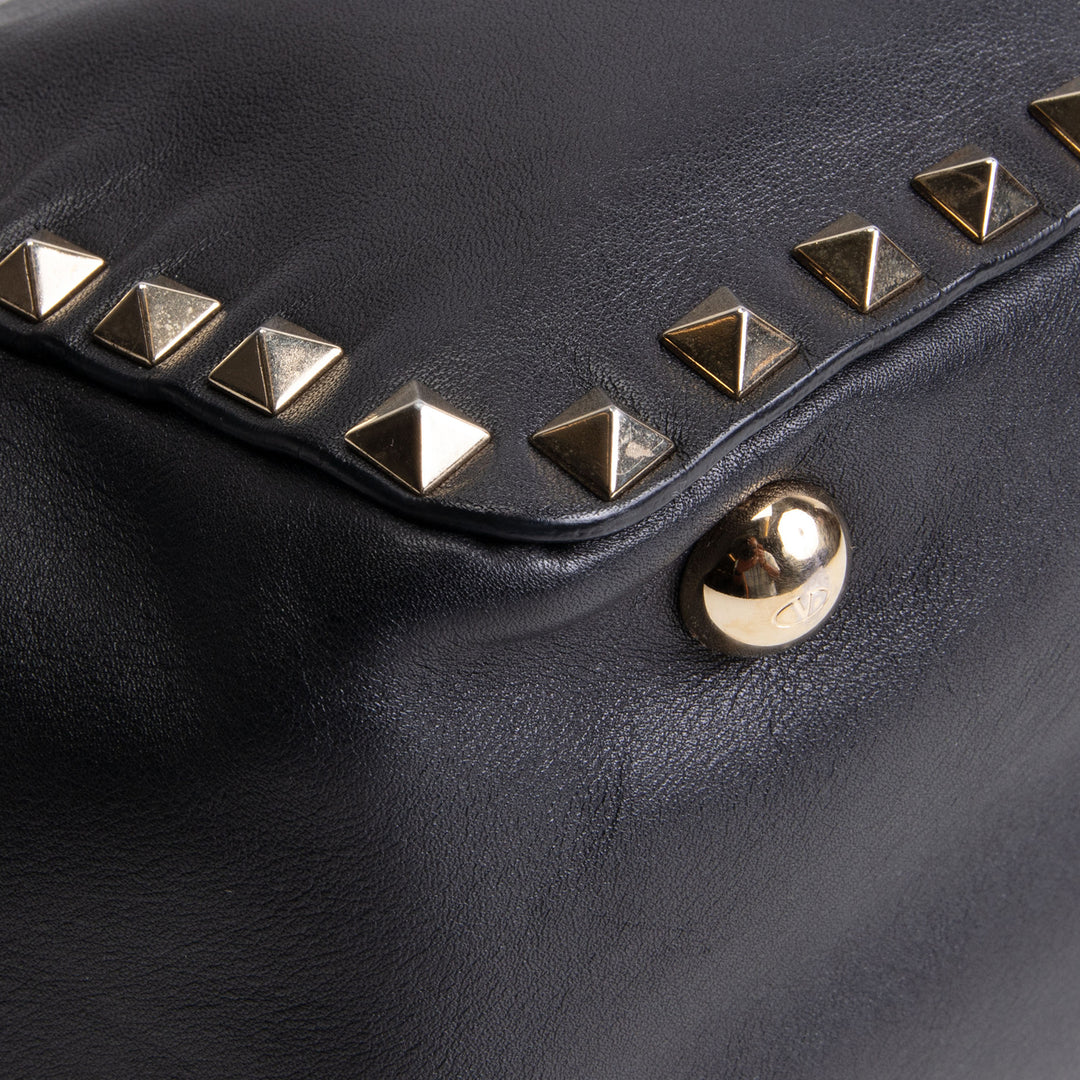 VALENTINO Rockstud Top Handle Bag - Black OUTLET FINAL SALE