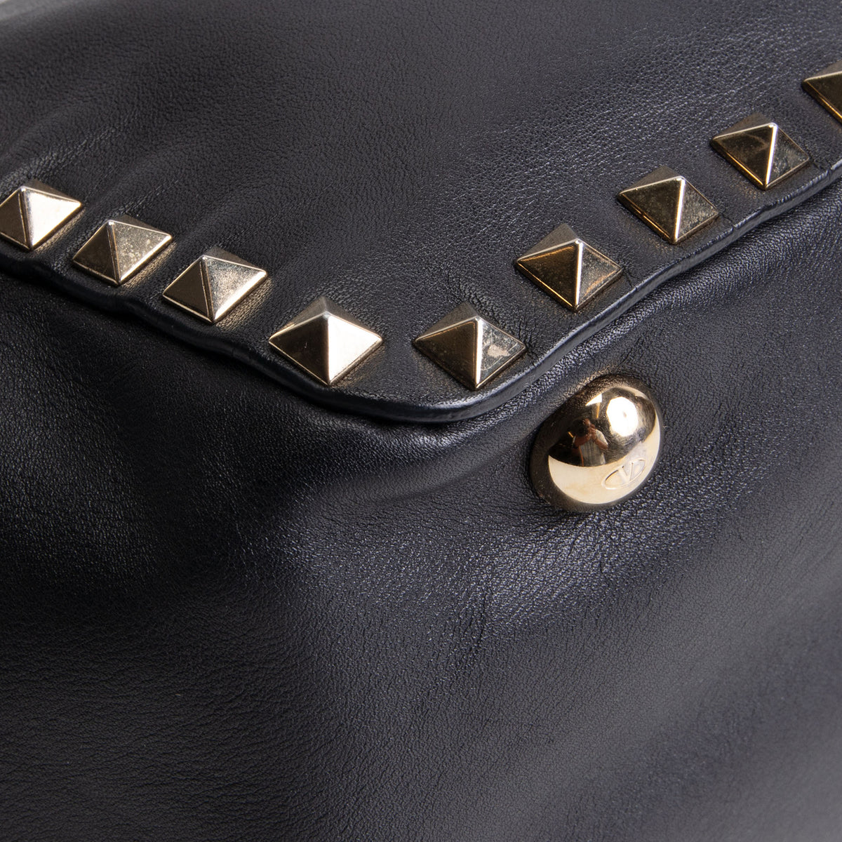 VALENTINO Rockstud Top Handle Bag - Black OUTLET FINAL SALE