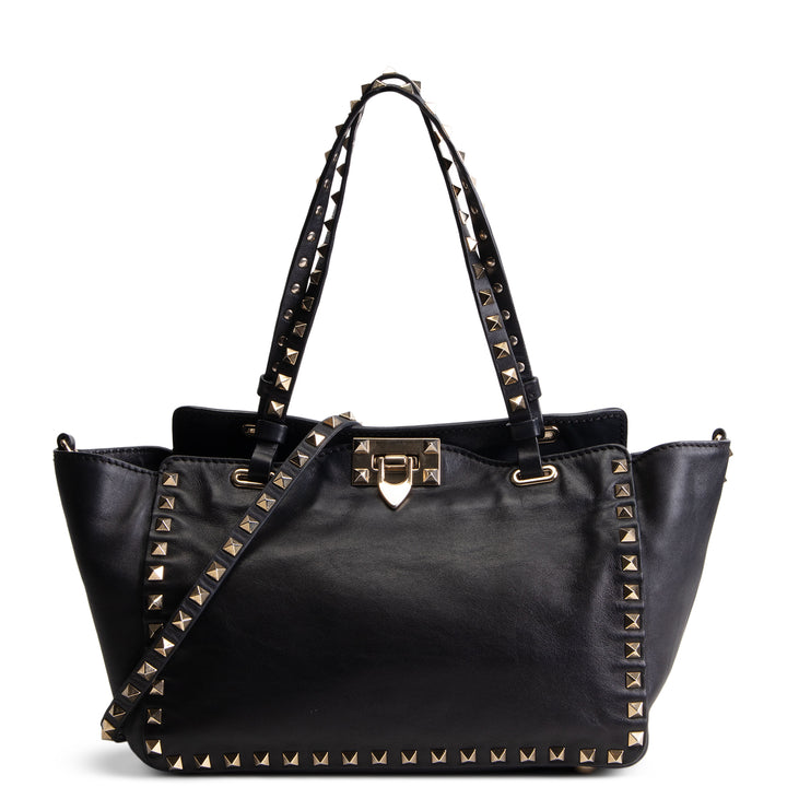 VALENTINO Rockstud Top Handle Bag - Black OUTLET FINAL SALE