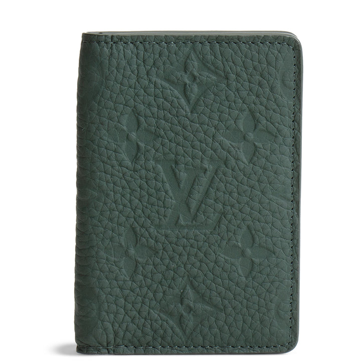 LOUIS VUITTON Taurillon Monogram Pocket Organizer - Green