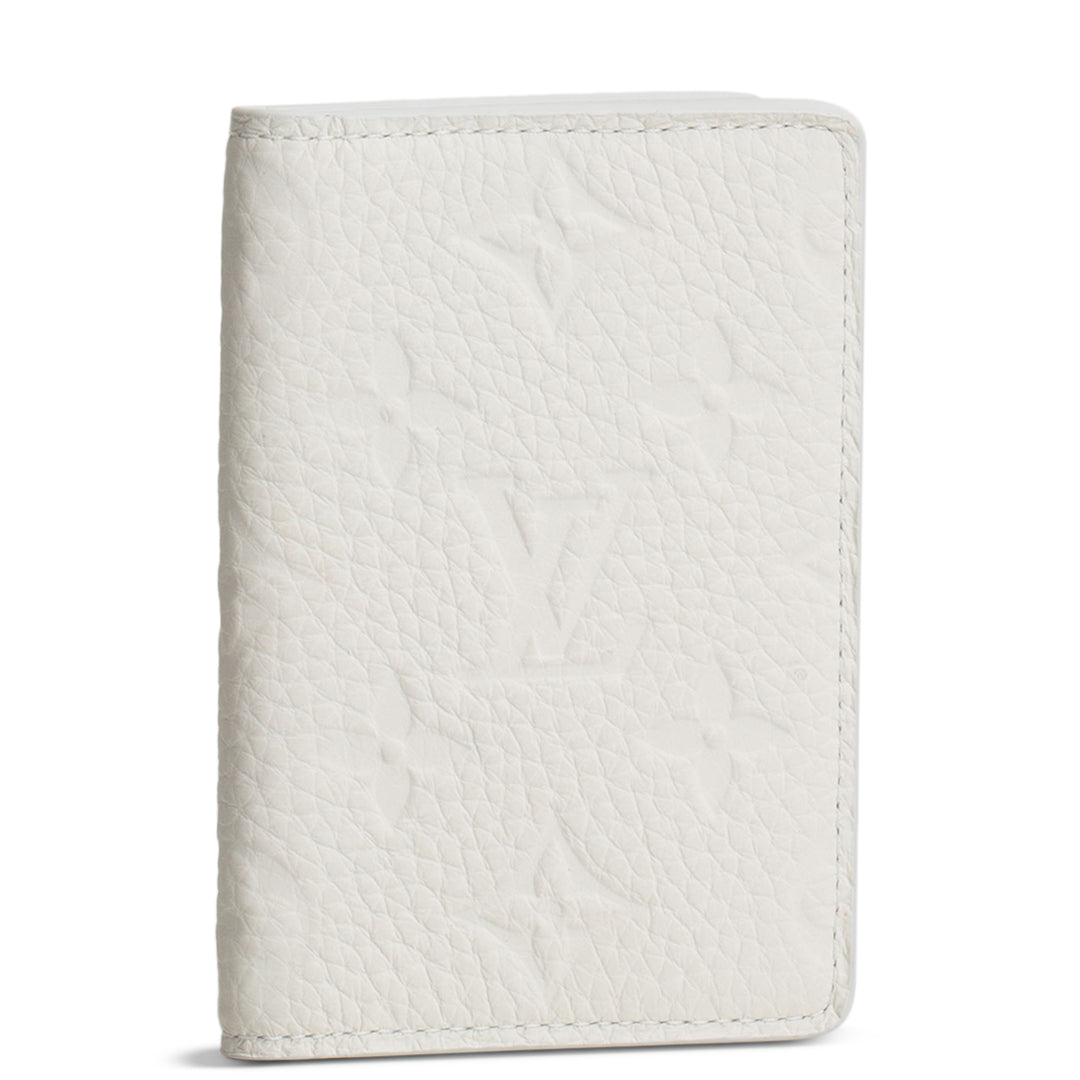 LOUIS VUITTON Taurillon Monogram Pocket Organizer - White