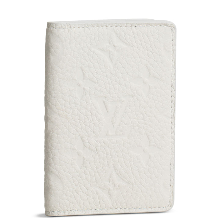 LOUIS VUITTON Taurillon Monogram Pocket Organizer - White