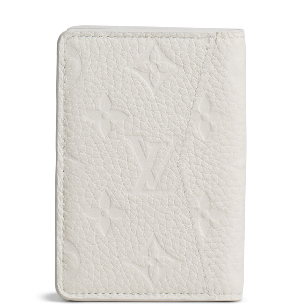 LOUIS VUITTON Taurillon Monogram Pocket Organizer - White