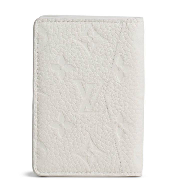 LOUIS VUITTON Taurillon Monogram Pocket Organizer - White