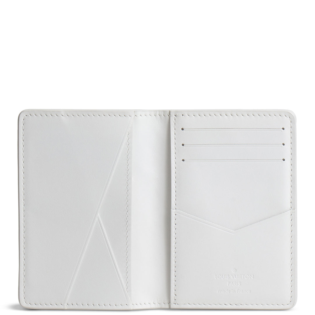 LOUIS VUITTON Taurillon Monogram Pocket Organizer - White