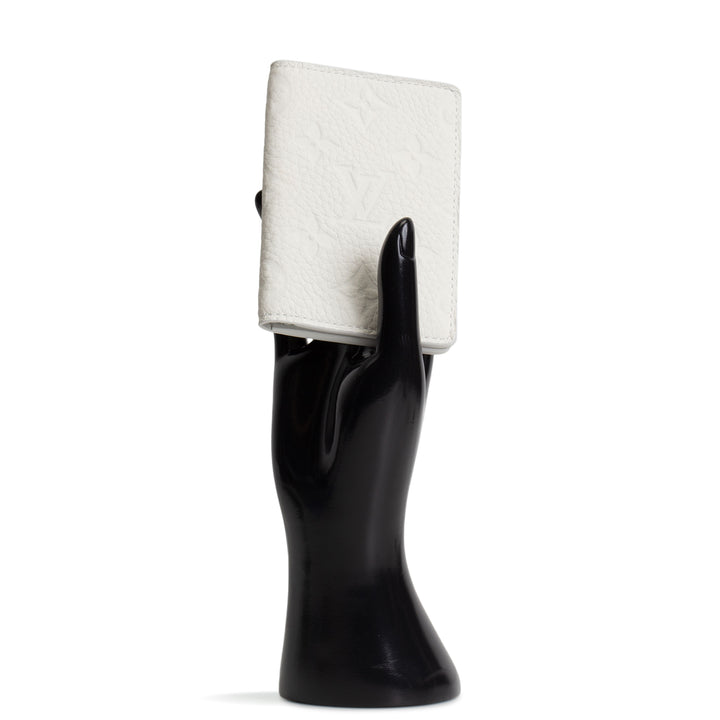 LOUIS VUITTON Taurillon Monogram Pocket Organizer - White