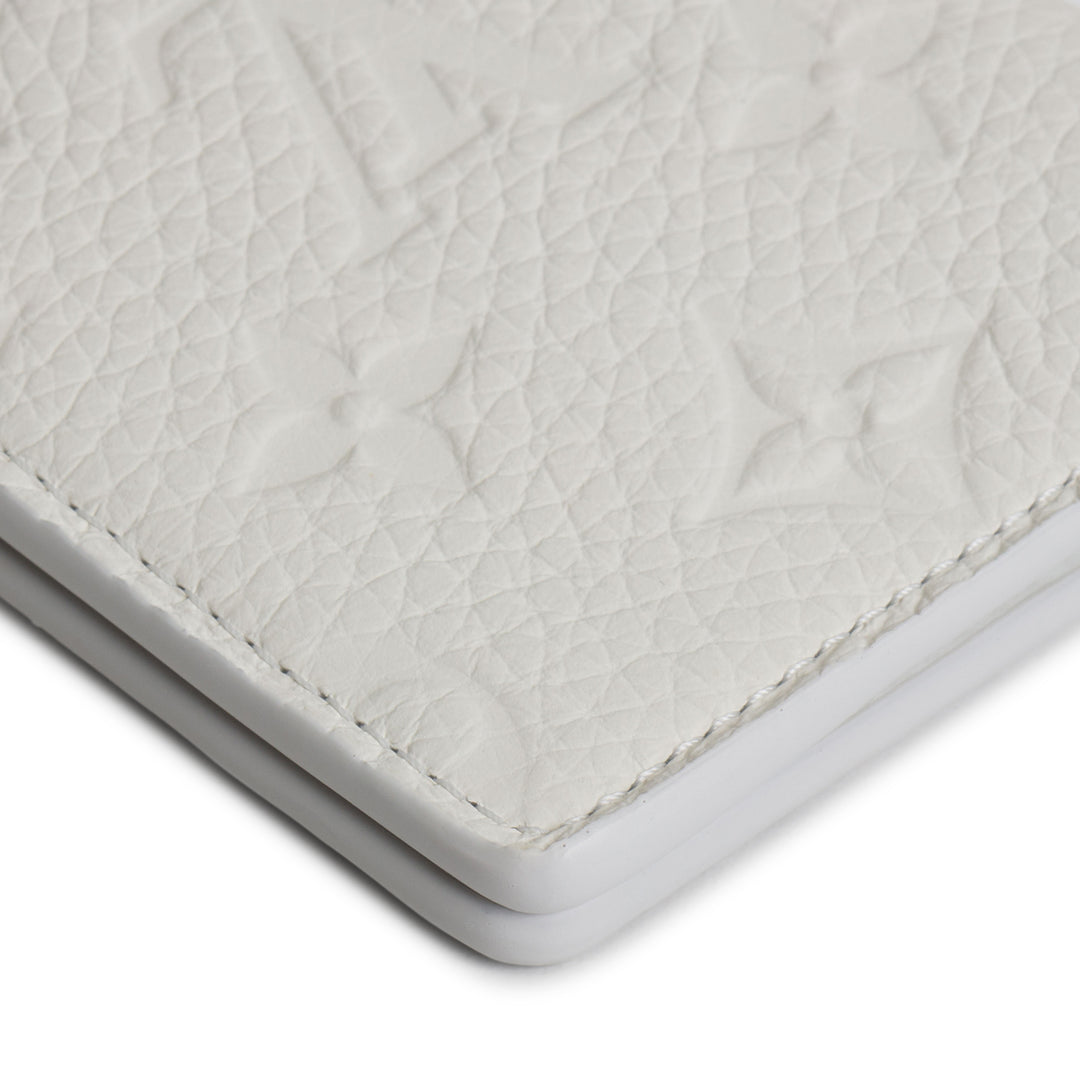 LOUIS VUITTON Taurillon Monogram Pocket Organizer - White