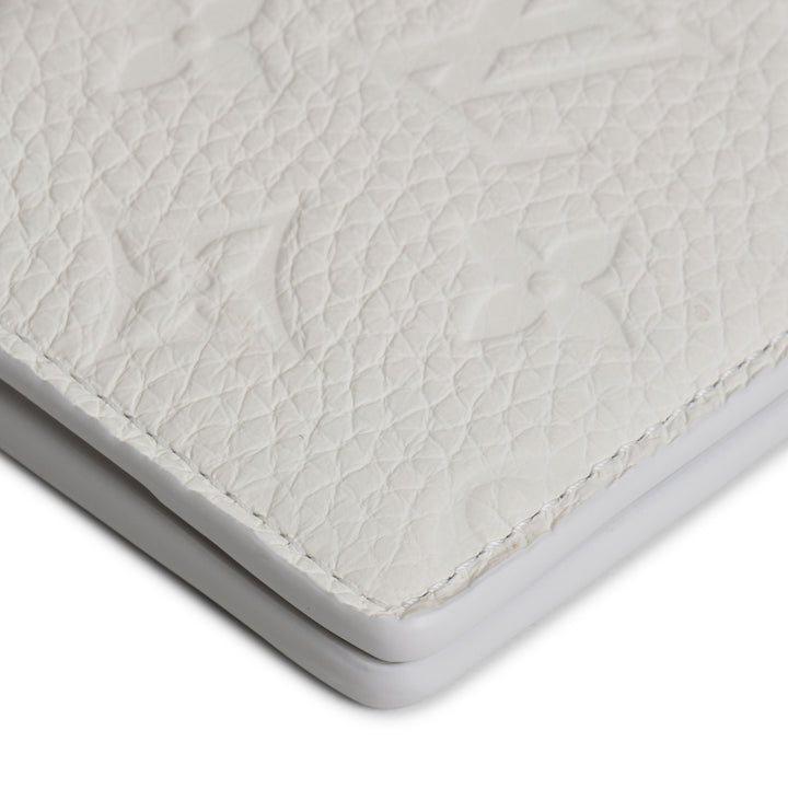 LOUIS VUITTON Taurillon Monogram Pocket Organizer - White