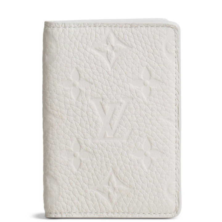 LOUIS VUITTON Taurillon Monogram Pocket Organizer - White