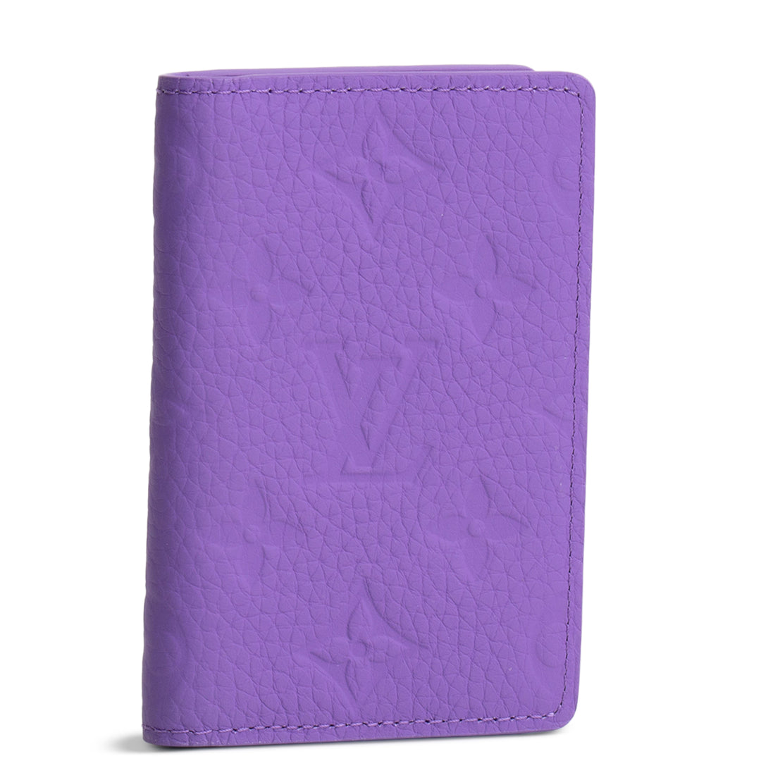 LOUIS VUITTON Taurillon Monogram Pocket Organizer - Purple