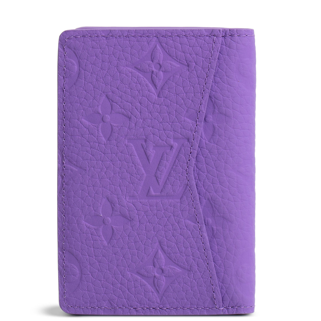 LOUIS VUITTON Taurillon Monogram Pocket Organizer - Purple