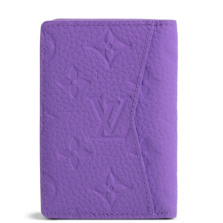 LOUIS VUITTON Taurillon Monogram Pocket Organizer - Purple