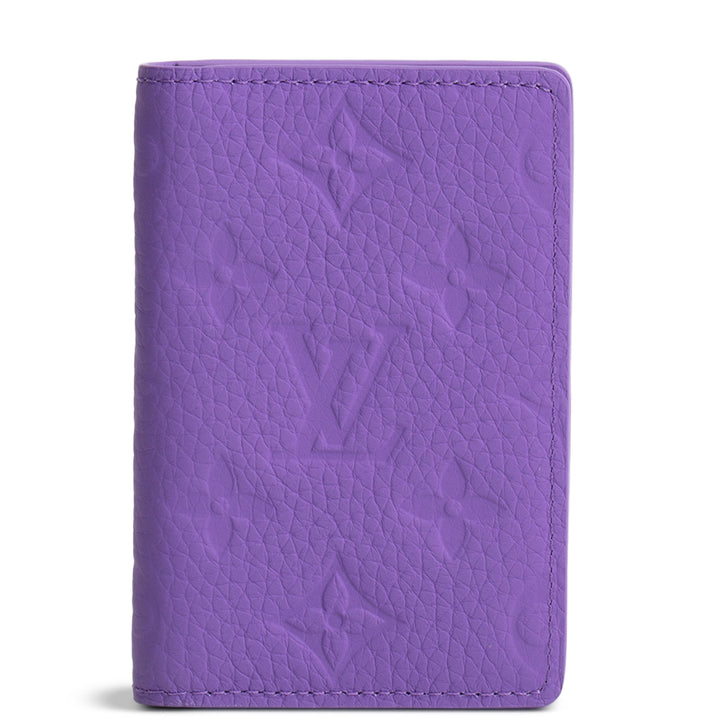 LOUIS VUITTON Taurillon Monogram Pocket Organizer - Purple