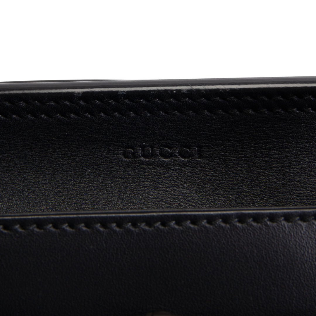 GUCCI Leather Lady Bamboo Tote - Black OUTLET FINAL SALE