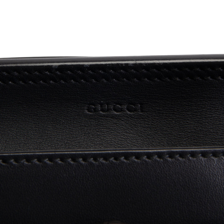 GUCCI Leather Lady Bamboo Tote - Black OUTLET FINAL SALE