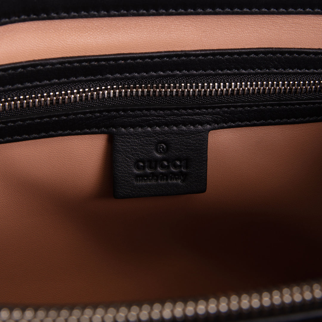 GUCCI Leather Lady Bamboo Tote - Black OUTLET FINAL SALE
