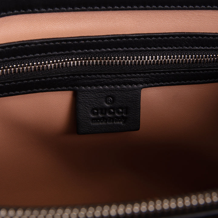 GUCCI Leather Lady Bamboo Tote - Black OUTLET FINAL SALE