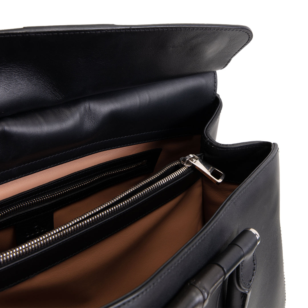 GUCCI Leather Lady Bamboo Tote - Black OUTLET FINAL SALE