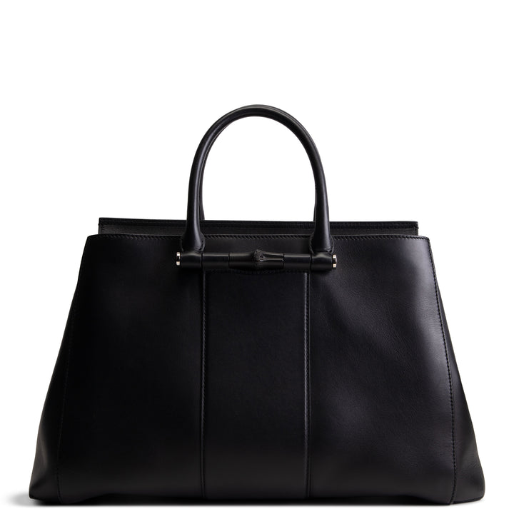 GUCCI Leather Lady Bamboo Tote - Black OUTLET FINAL SALE