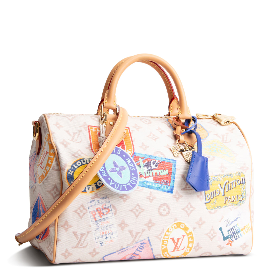 LOUIS VUITTON Speedy Soft 30 - Canvas Monogram Dune w/ Patchwork