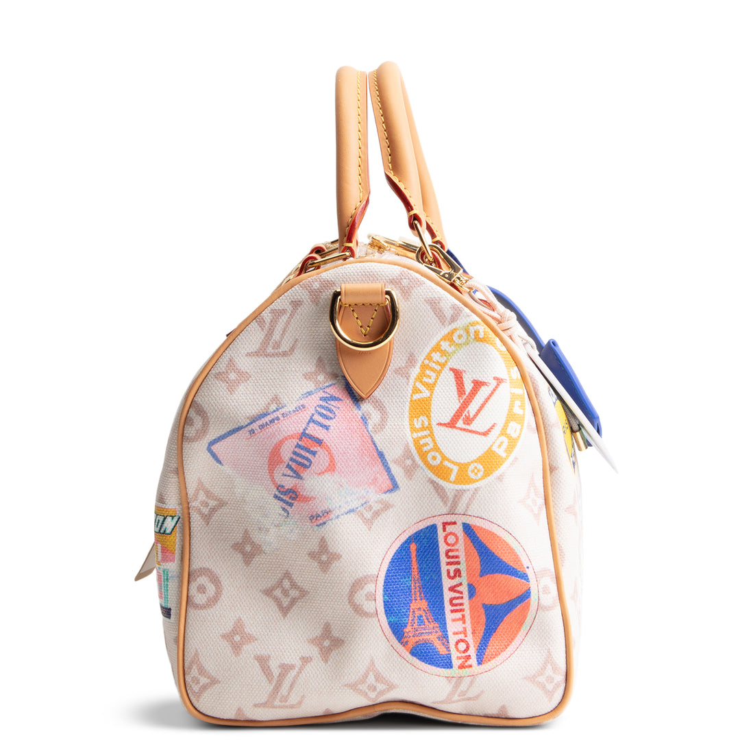 LOUIS VUITTON Speedy Soft 30 - Canvas Monogram Dune w/ Patchwork