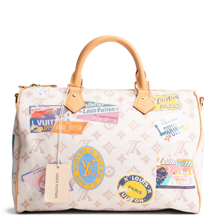 LOUIS VUITTON Speedy Soft 30 - Canvas Monogram Dune w/ Patchwork