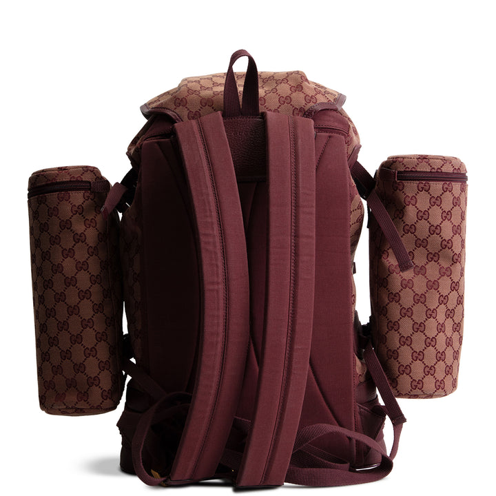 GUCCI Large GG Canvas Alpina Trekking Backpack - Burgundy