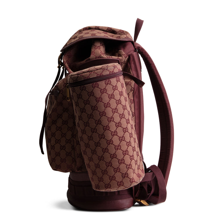 GUCCI Large GG Canvas Alpina Trekking Backpack - Burgundy