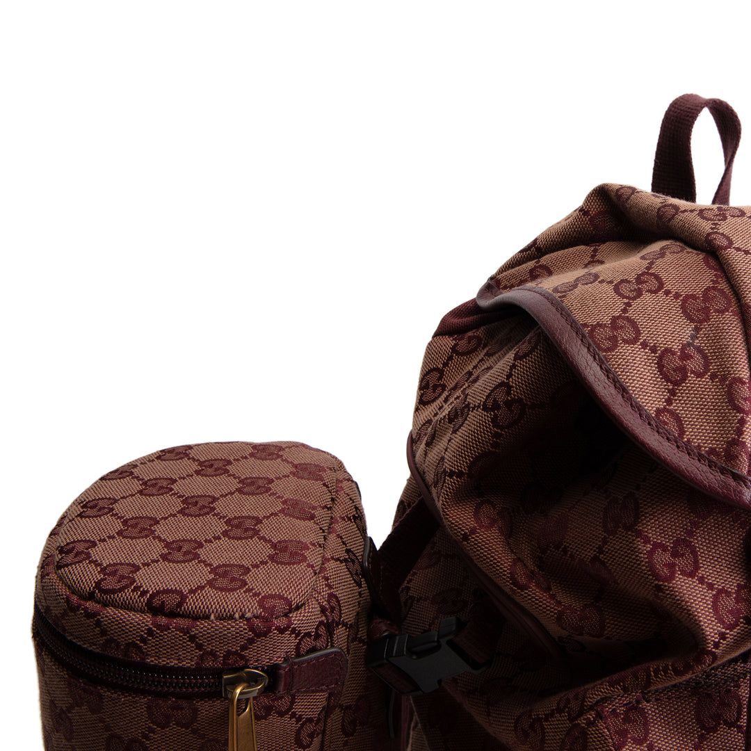 GUCCI Large GG Canvas Alpina Trekking Backpack - Burgundy