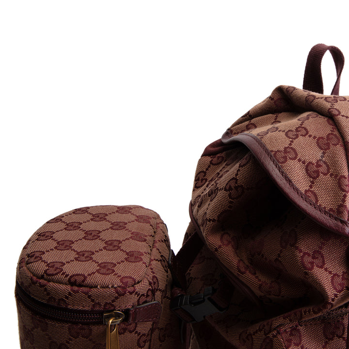 GUCCI Large GG Canvas Alpina Trekking Backpack - Burgundy