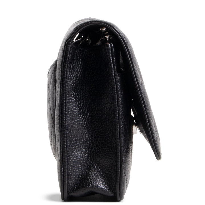 CHANEL Caviar Wallet on Chain - Black