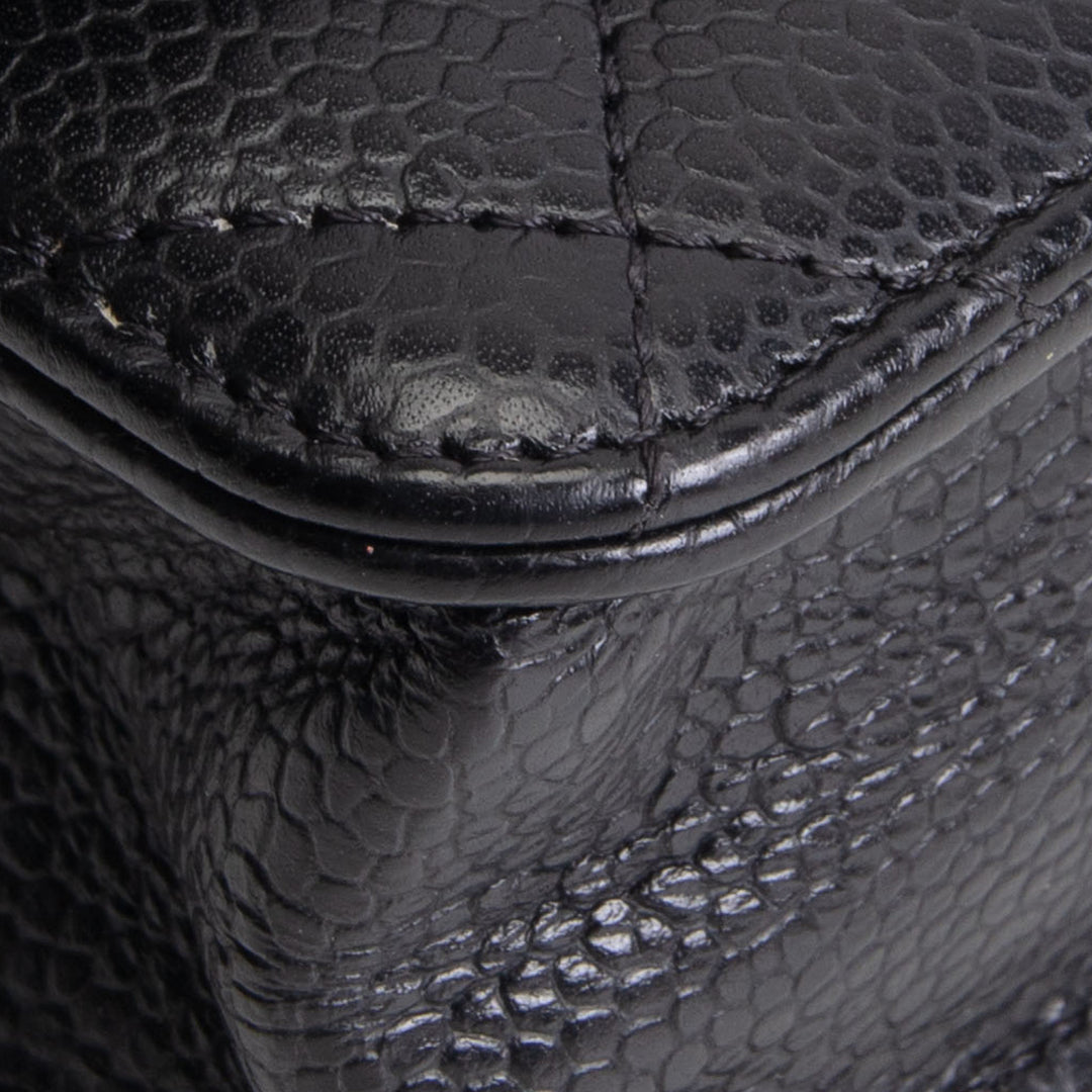 CHANEL Caviar Wallet on Chain - Black