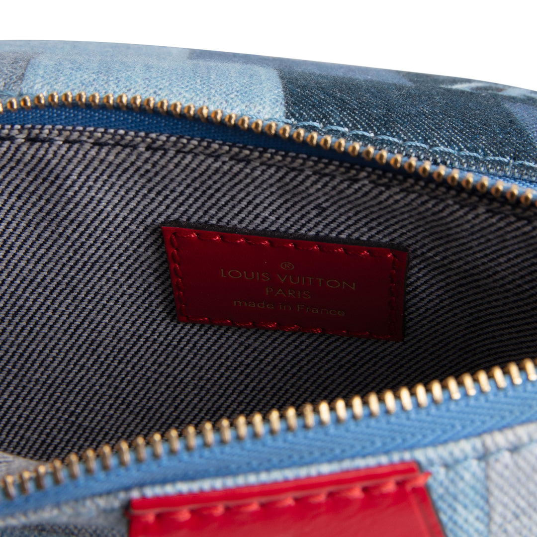 LOUIS VUITTON Damier Denim Patchwork Multi Pochette Accessoires - Blue/Red