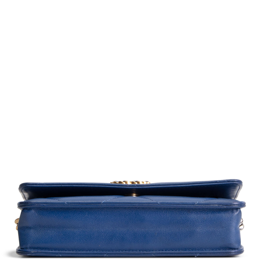 CHANEL 19 Wallet on Chain - Navy OUTLET FINAL SALE