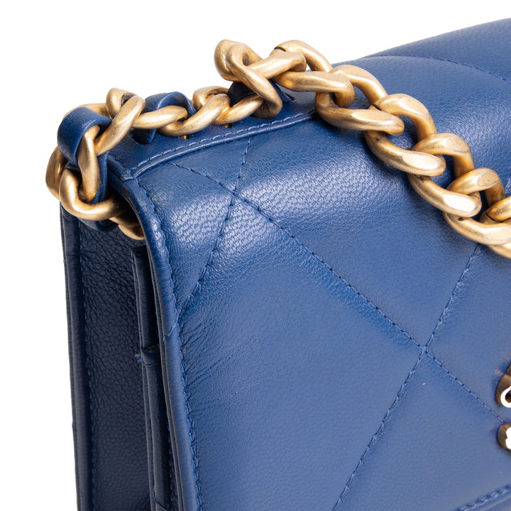 CHANEL 19 Wallet on Chain - Navy OUTLET FINAL SALE