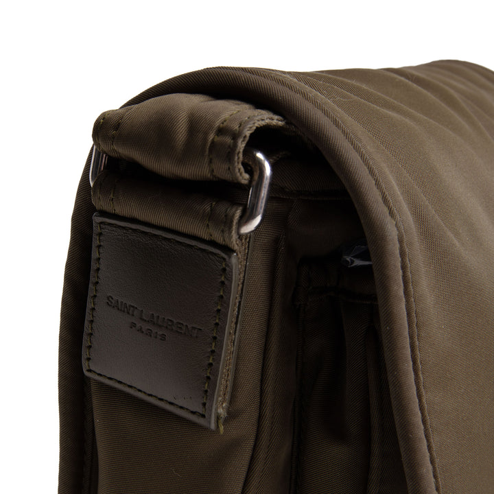 SAINT LAURENT Nylon Niki Messenger Bag - Olive Green