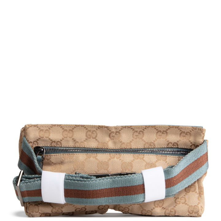 GUCCI GG Canvas Double Belt Bag