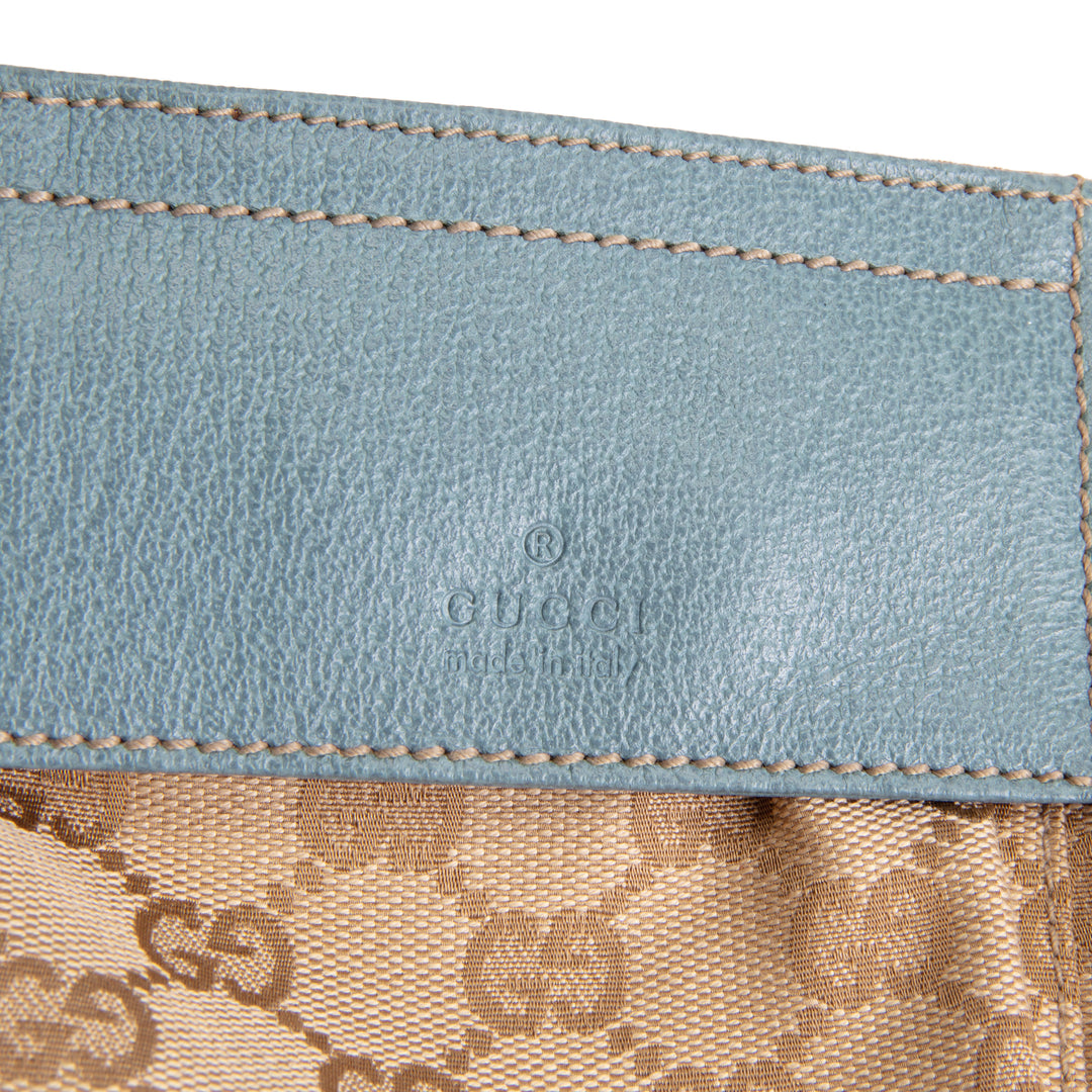 GUCCI GG Canvas Double Belt Bag