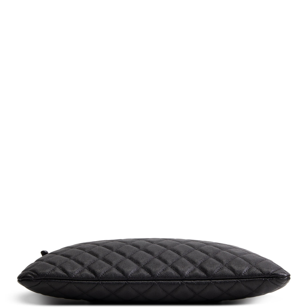CHANEL Caviar Large O-Case - Black